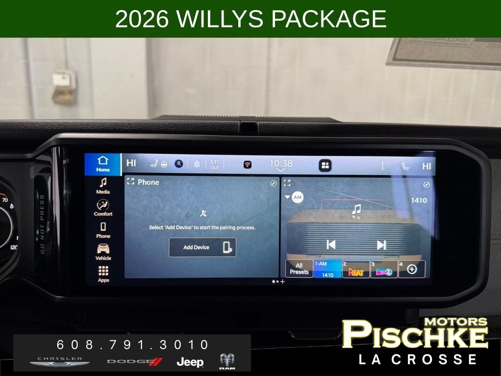 2026 Jeep Wrangler WRANGLER 4-DOOR WILLYS