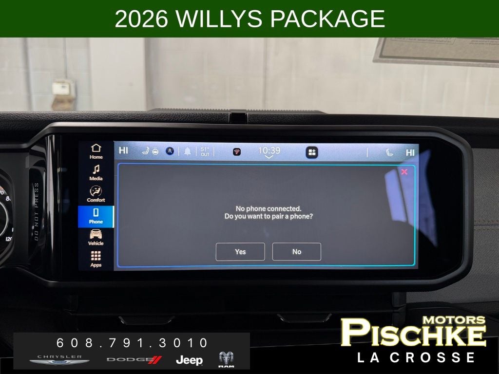 2026 Jeep Wrangler WRANGLER 4-DOOR WILLYS