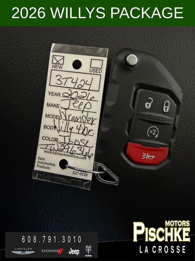 2026 Jeep Wrangler WRANGLER 4-DOOR WILLYS