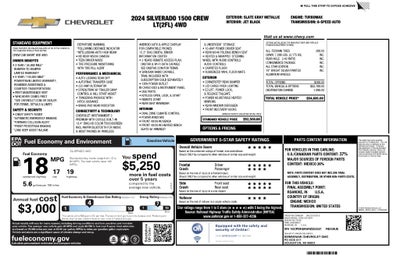 2024 Chevrolet Silverado 1500 4WD Crew Cab Short Bed LT with 2FL
