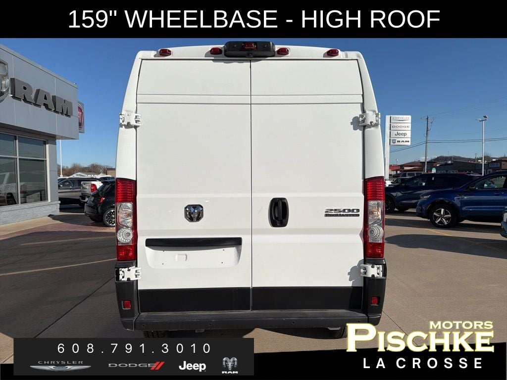 2025 RAM ProMaster 2500 Cargo Van Tradesman High Roof 159' WB w/Pass Seat