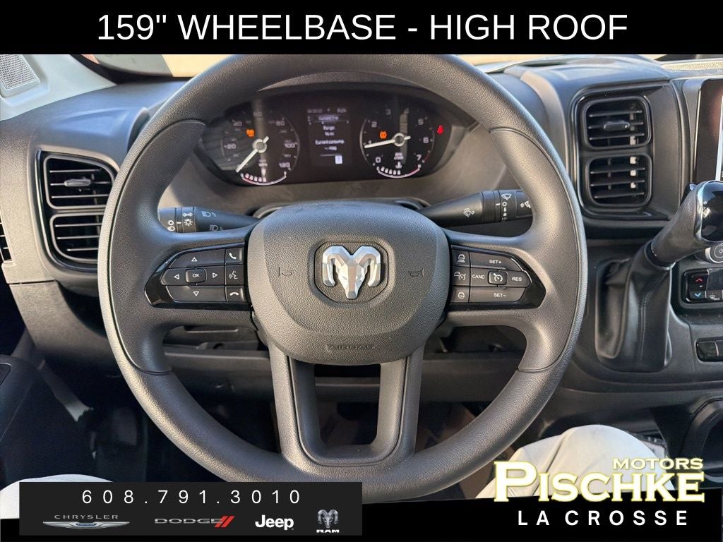 2025 RAM ProMaster 2500 Cargo Van Tradesman High Roof 159' WB w/Pass Seat