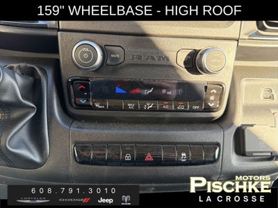 2025 RAM ProMaster 2500 Cargo Van Tradesman High Roof 159' WB w/Pass Seat