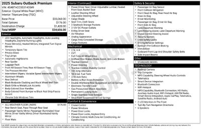 2025 Subaru Outback Premium