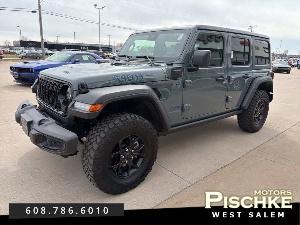 Used 2025 Jeep Wrangler 4xe Willys 4XE with VIN 1C4RJXN63SW585800 for sale in West Salem, WI