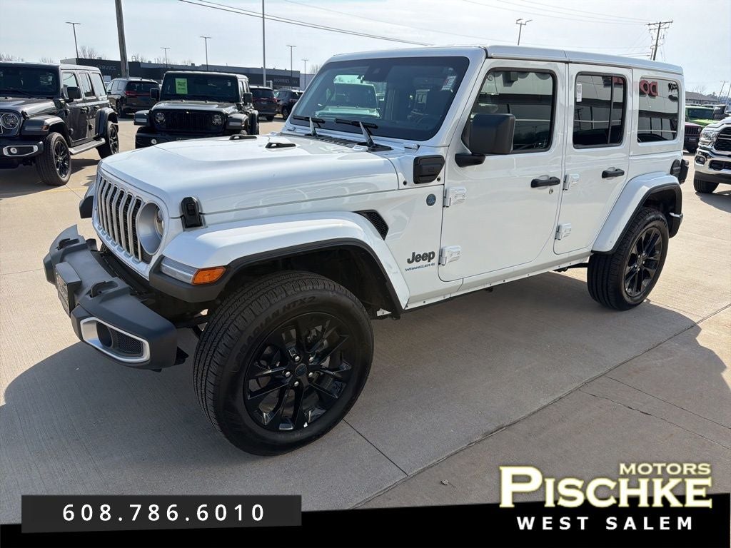 Used 2025 Jeep Wrangler 4xe Sahara 4XE with VIN 1C4RJXP67SW586154 for sale in West Salem, WI