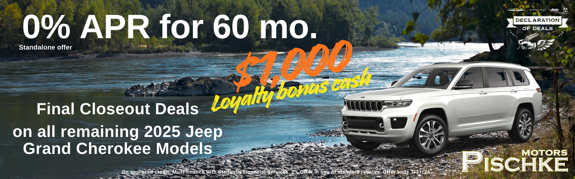 Grand Cherokee Closeout