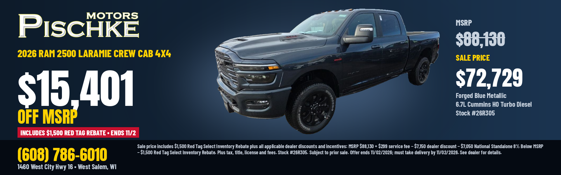 Ram 2500 Red Tag